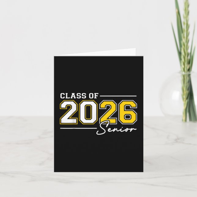 Funny Senior Year 2026 Graduation Class Of 2026 Se Card (Front)