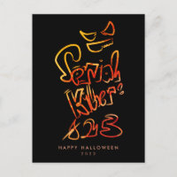 Funny Serial Killer Typography Spooky Pumbkin
