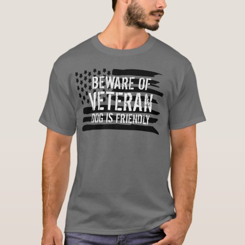 Funny Service Dog Veteran  T_Shirt
