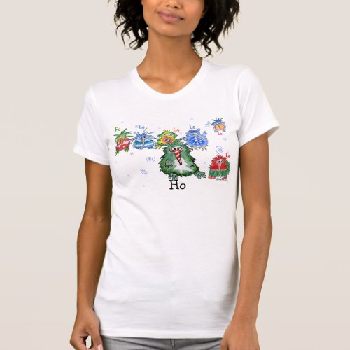 Funny Seven Christmas Cartoon Kiwi Birds T_Shirt