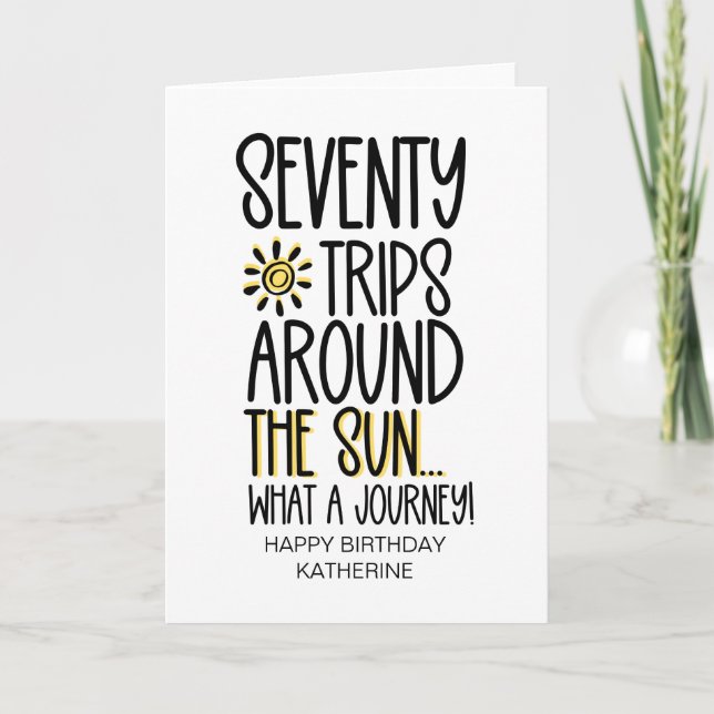 Funny Seventy Getting Old 70th Birthday For Friend Card (Front)