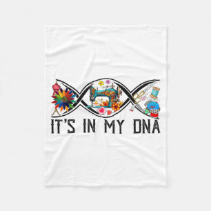 Funny Sewing Quilter Sewer Dna Quilting Hobby Craf Fleece Blanket