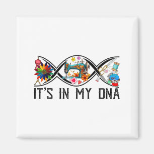 Funny Sewing Quilter Sewer Dna Quilting Hobby Craf Magnet