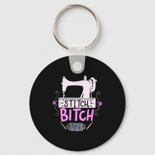 Funny Sewing Quilting Gift Keychain