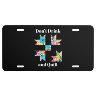 Funny Sewing Quilting Lovers License Plate