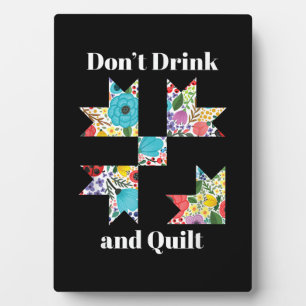 Funny Sewing Quilting Lovers Plaque