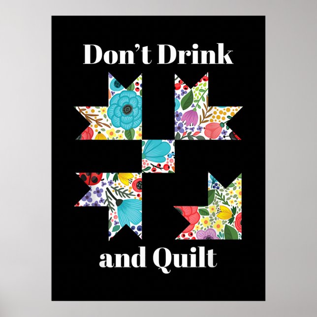 Funny Sewing Quilting Lovers Poster (Front)