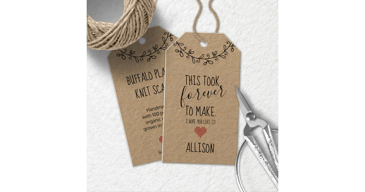 Funny Sewing Quote Hand-Sewn Gift Kraft Gift Tags