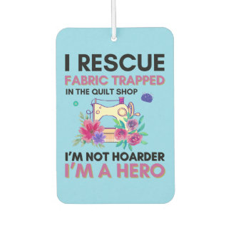 Funny Sewing Quote Vintage Floral Sewing Machine Air Freshener