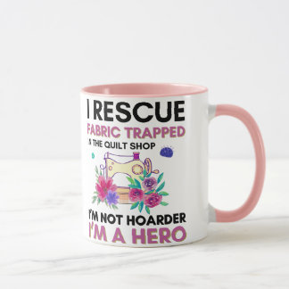 Funny Sewing Quote Vintage Floral Sewing Machine Mug