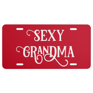 Funny Sexy Grandma License Plate