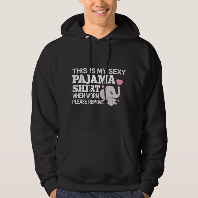 Funny Sexy Pyjama Pajama Outfit for Boyfriend Girl Hoodie (Front)