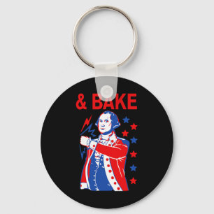 Funny Shake And Bake 4th Of July Couple Matching A Keychain