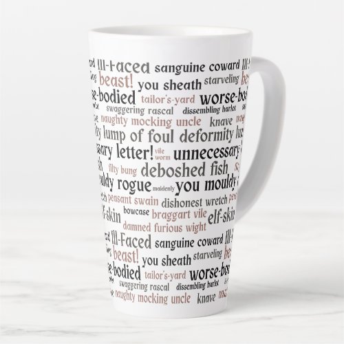 Funny Shakespeare Insult Classic Literature  Latte Mug