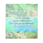 Funny Shakespeare Insult Quotation Elizabethan Art Notepad at Zazzle