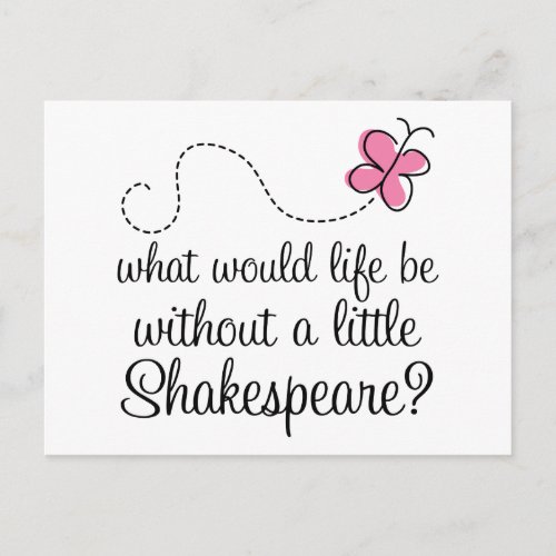 Funny Shakespeare Quote Gift Postcard