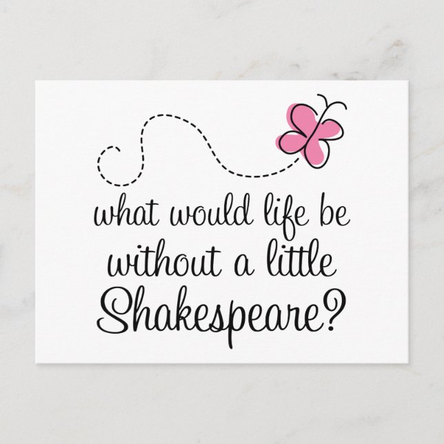Funny Shakespeare Quote Gift Postcard (Front)