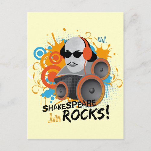 Funny Shakespeare Slogan Gift Shakespeare Rocks Postcard