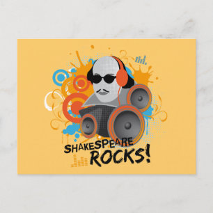 Funny Shakespeare Slogan Gift "Shakespeare Rocks" Postcard