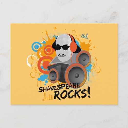 Funny Shakespeare Slogan Gift Shakespeare Rocks Postcard