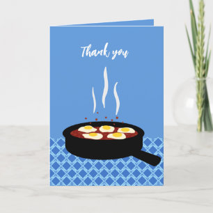 Funny Shakshuka Egg Pun Thank You Card