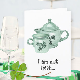 Funny Shamrock Coffe Pot St Patrick’s Day Card