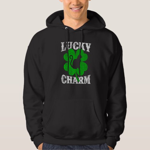 Funny Shamrock Leaf Lucky Charm Bengal Cat St Patr Hoodie
