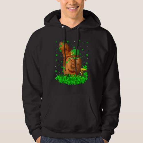 Funny Shamrock Leprechaun Hat Persian Cat St Patri Hoodie