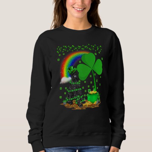 Funny Shamrock Rainbow Giant Schnauzer Dog St Patr Sweatshirt