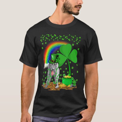 Funny Shamrock Rainbow Irish Wolfhound Dog St Patr T_Shirt