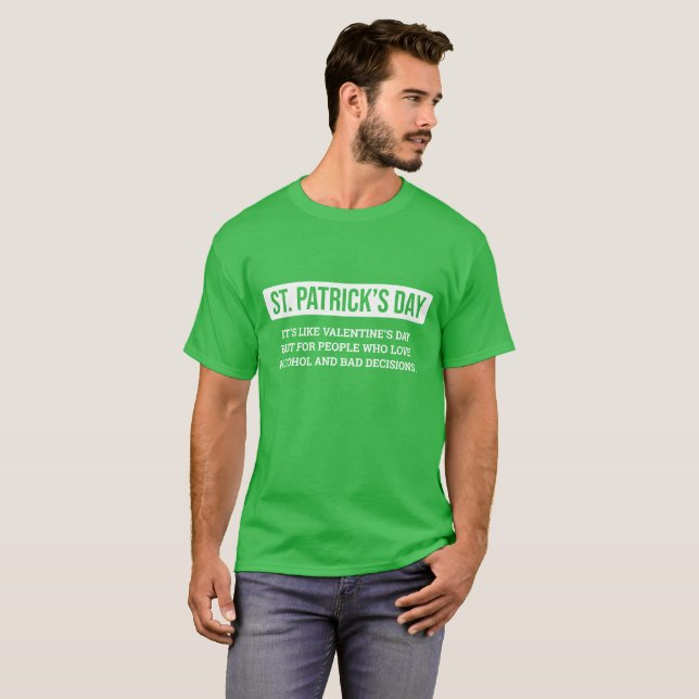 Funny Shamrock St Patrick's Day Dictionary Meaning T-Shirt (Front Full)