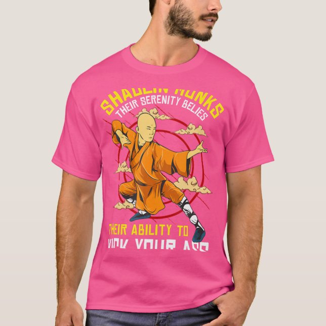 Funny Shaolin Monk Kung Fu T-Shirt (Front)