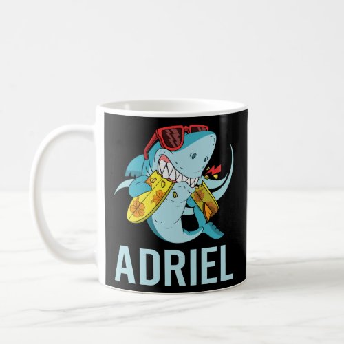 Funny Shark _ Adriel Name  Coffee Mug