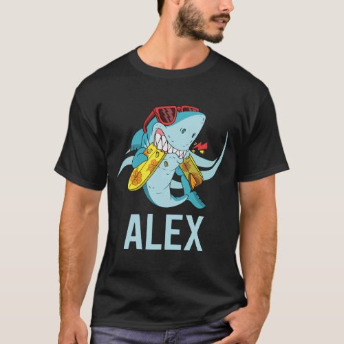 Funny Shark _ Alex Name T_Shirt