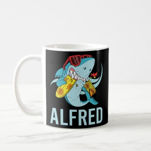 Funny Shark _ Alfred Name  Coffee Mug