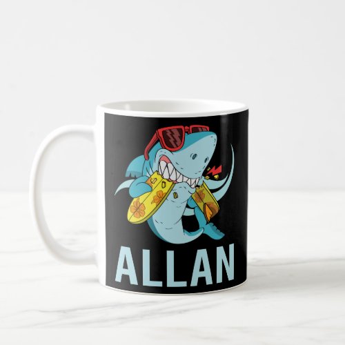 Funny Shark _ Allan Name  Coffee Mug