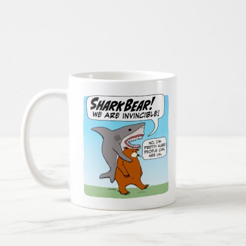 Funny Shark and Bear Team Up As SharkBear Coffee Mug