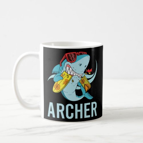 Funny Shark _ Archer Name  Coffee Mug