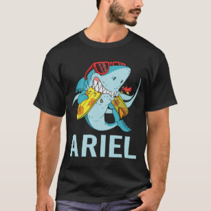 Funny Shark - Ariel Name T-Shirt
