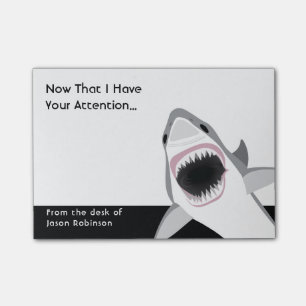 Funny Shark Attack Attention Getting Memo Post-it Notes