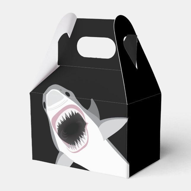 Funny Shark Attack Favor Boxes (Front Side)
