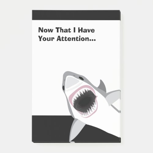 Funny Shark Attack Post_it Notes