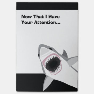 Funny Shark Attack Post-it Notes