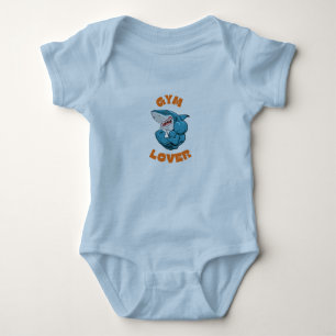 Funny Shark Baby Clothes Fitness Dad Gift Bodysuit