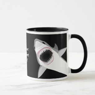 Funny Shark Bite / Shark Attack Custom Text Mug