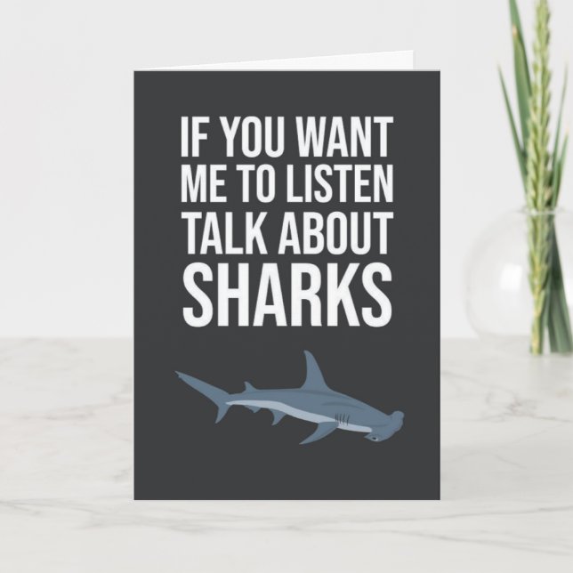 Funny Shark Cards Fun Ocean Humor Lover (Front)