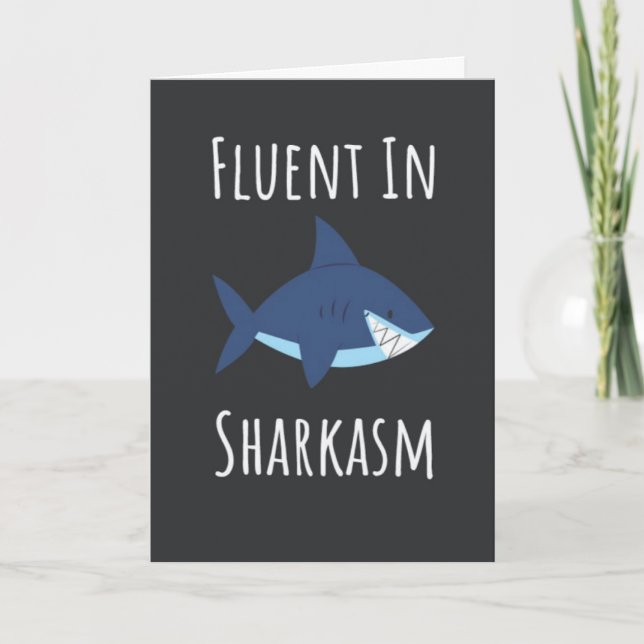 Funny Shark Cards Humor Humorous Ocean Water (Front)