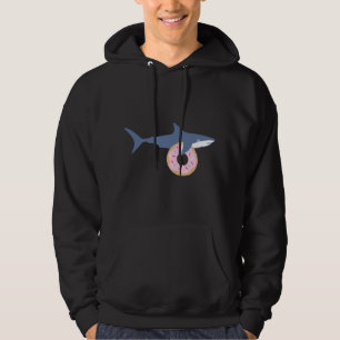 Funny Shark Carrying Donut Cute Food Gift  Hoodie