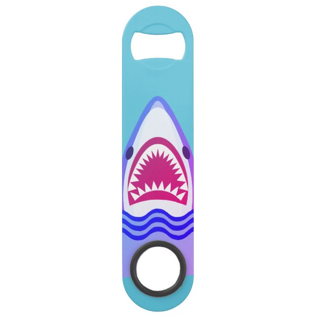 Funny Shark Cartoon Bar Key (Back)