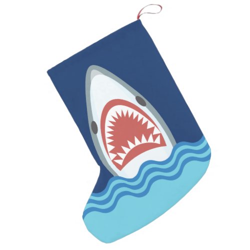 Funny Shark Cartoon Small Christmas Stocking